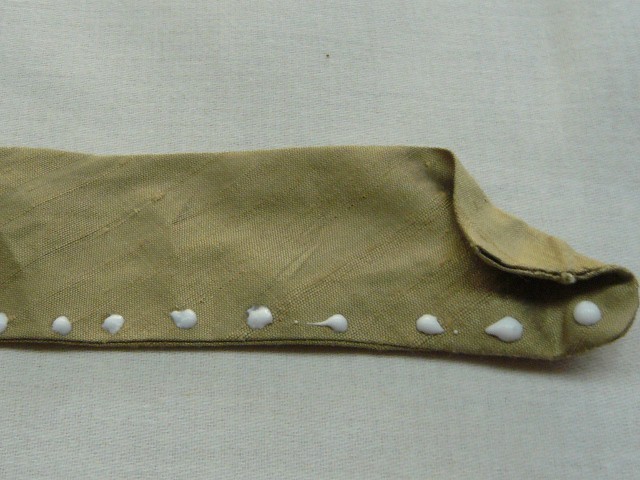 glue basting the flowing flower detail