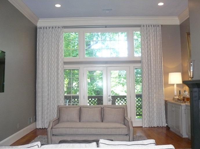 Grommet panels installed on an AriA metal rod which is 1 1/8" diameter.
