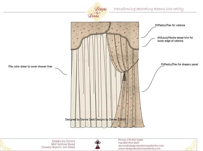 Shower curtain rendering done in Minutes Matter Studio program.
