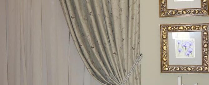 Linen shower curtain treatment