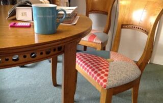 Patchwork chair seats