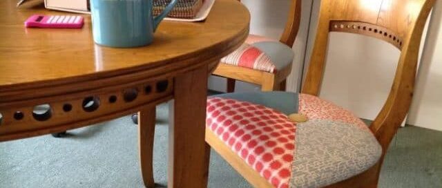 Patchwork chair seats