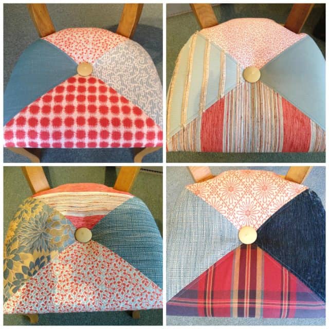 Patchwork chair seats
