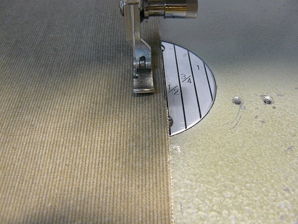 Difficult fabrics being stitched