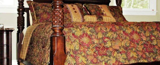bed skirt attached under the bed rails