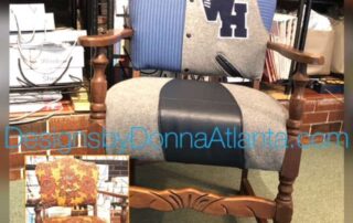 letterman jacket chair before and after