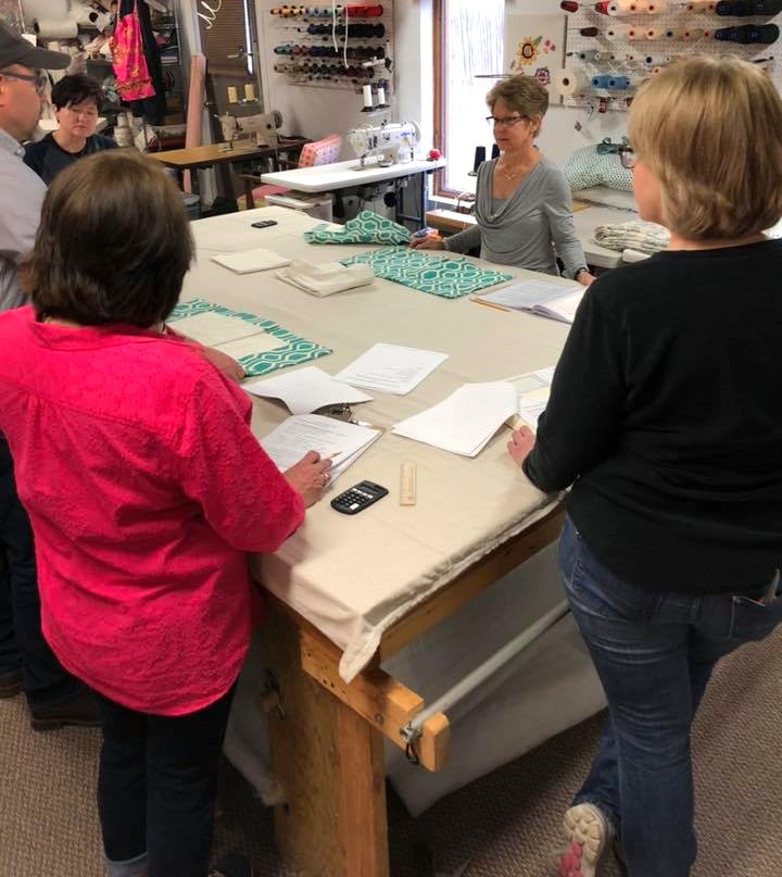 Bedding-Workshop-Donna teaching bed skirts