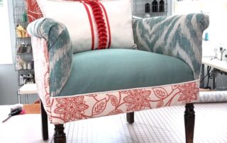 Donna's chair from the 3-day hands on upholstery workshop