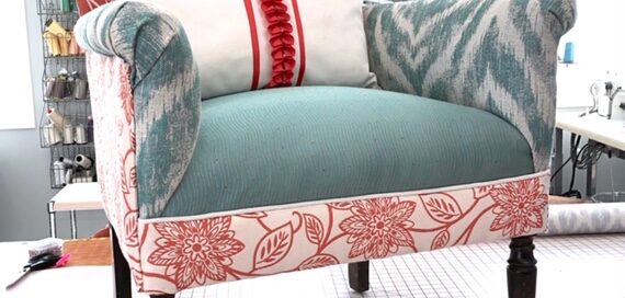 Donna's chair from the 3-day hands on upholstery workshop