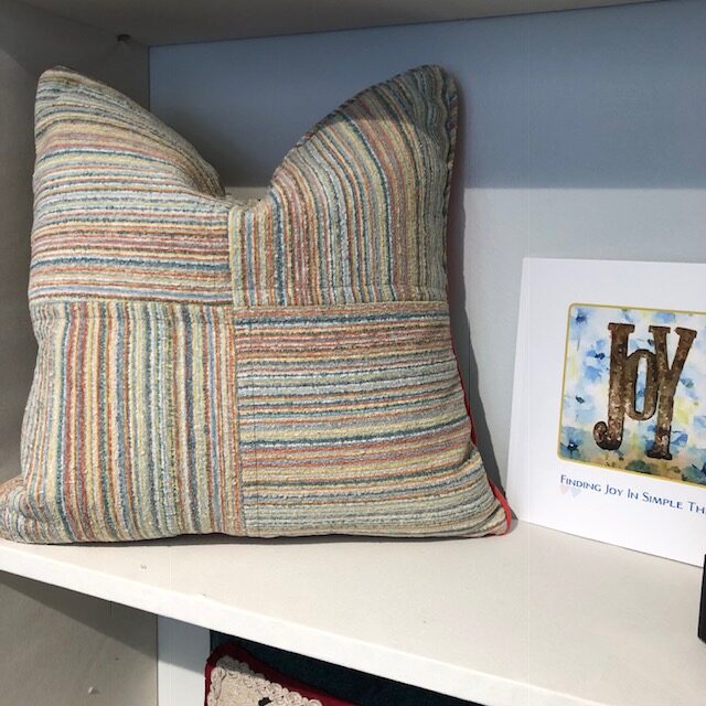 blocked squares pillow