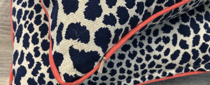 zippers inserted next to welt cord