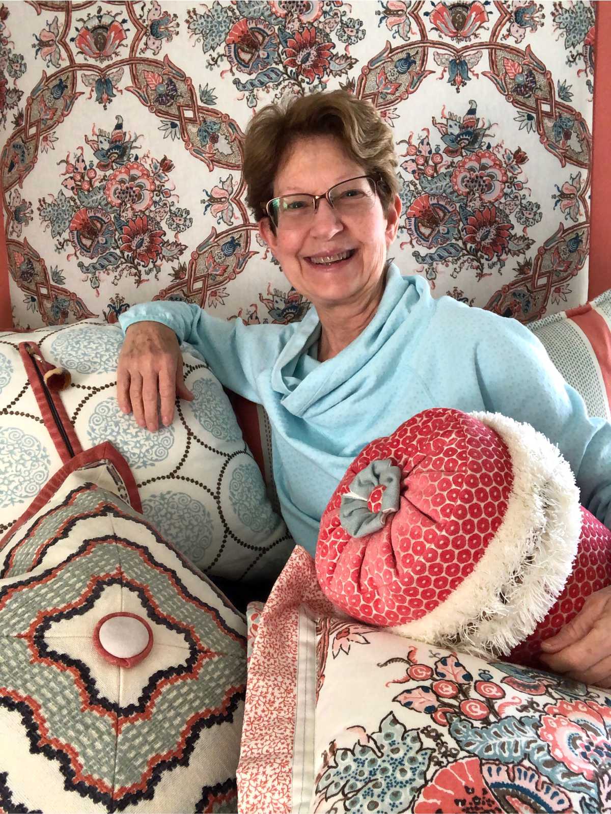 Donna with Pillows