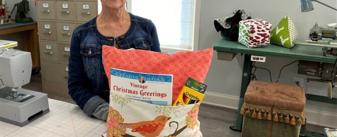 Donna with pocket pillow
