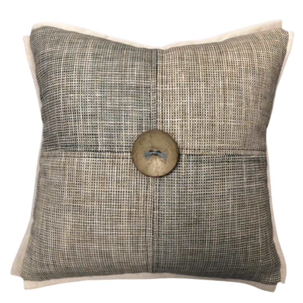 Free Download -blocked squares pillow with large center button
