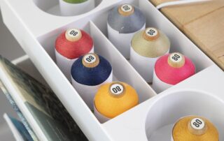 Colorful thread to add interest to the blog post