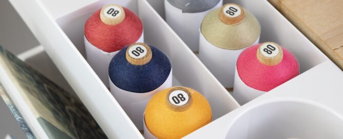 Colorful thread to add interest to the blog post