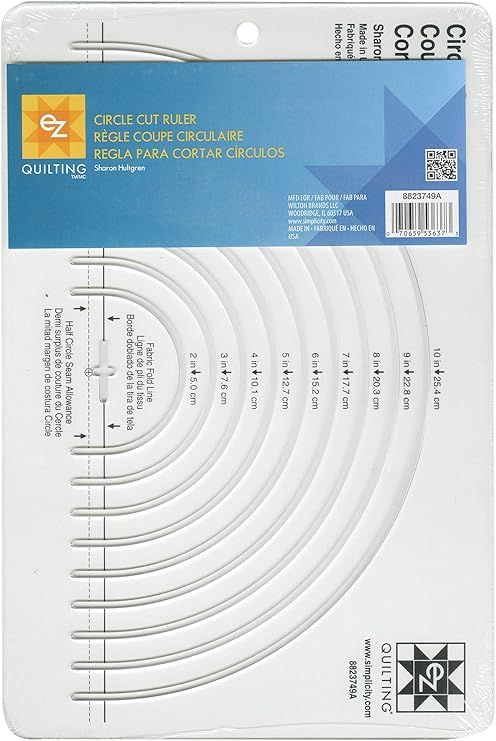 A template for marking and cutting circles