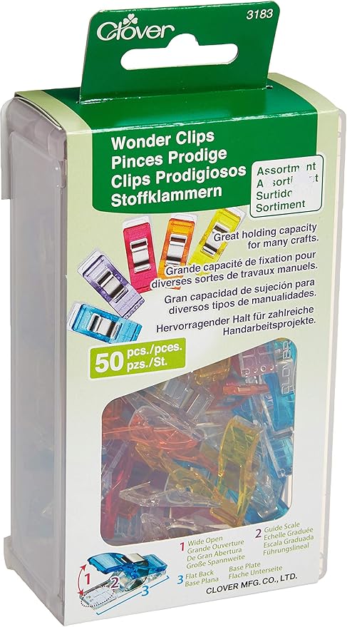 Small clips to help hold your fabrics instead of using pins.