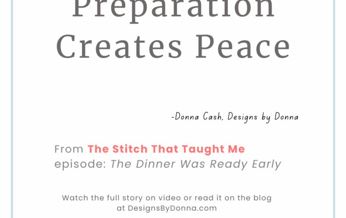 Preparation Creates Peace
