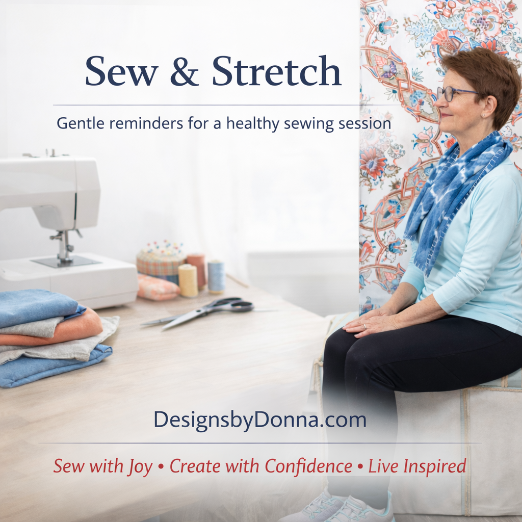 Sew & Stretch: Gentle Reminders for a Healthy Sewing Session